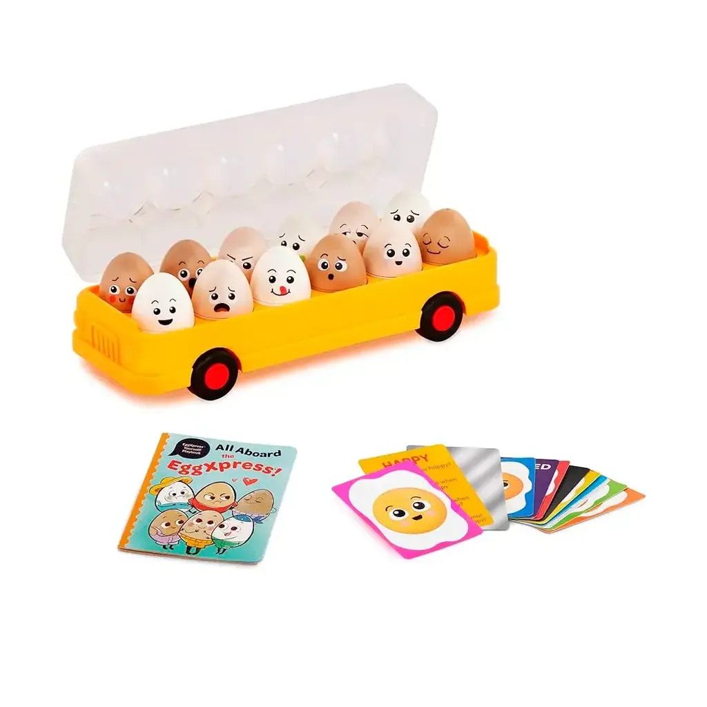 Juego Encastre 12 Huevos Formas Colores Y Emociones Battat